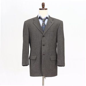 Pal Zileri 42R Brown Solid 3-Button Sport Coat Blazer Jacket O189